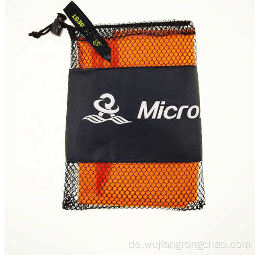 schnell trocknendes Mikrofaser-Strandtuch mit individuellem Logo